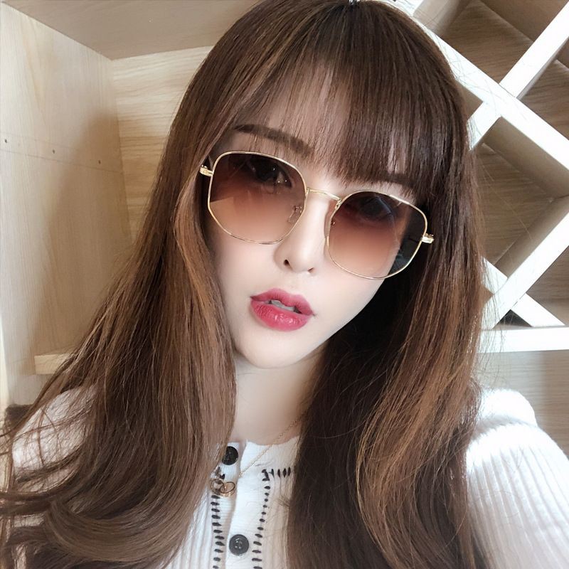 Kính mát kính râm thời trang gọng đa giác phong cách cổ điển nhiều mầu cá tính dành cho nữ