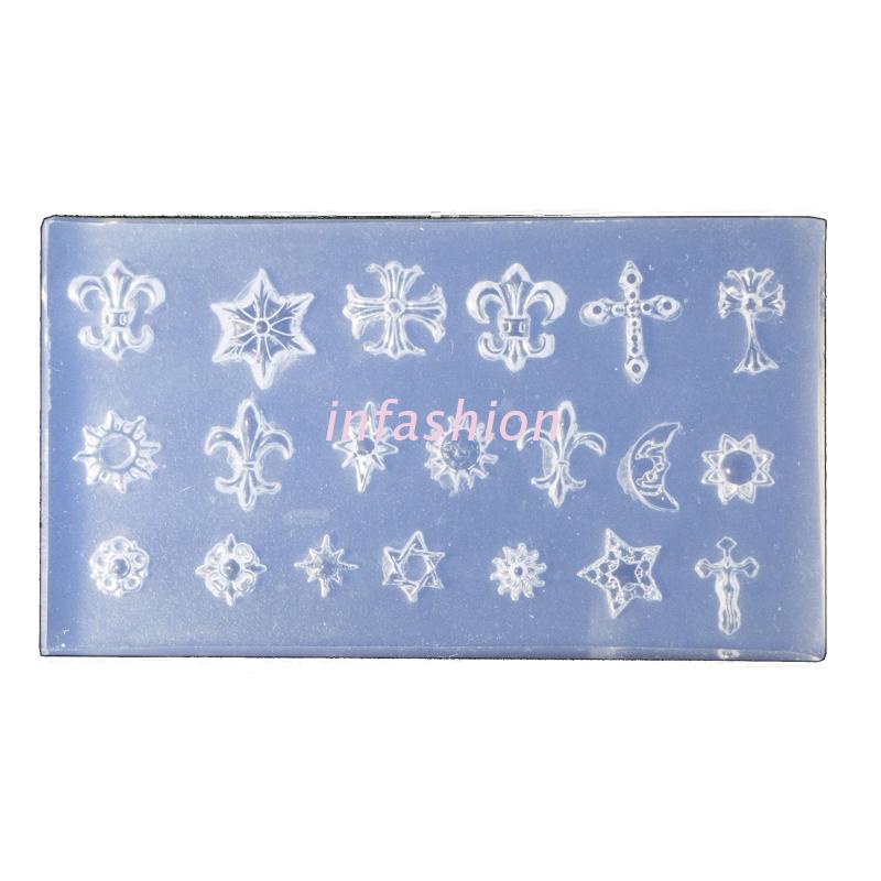 Khuôn Silicone Tạo Hình Làm Móng Mặt Trăng 3D DIY