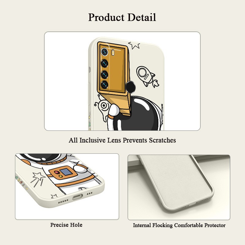 Ốp lưng Phi hành gia ngắm sao Phone Case For Xiaomi Redmi Note 8 7 Pro 8Pro 7Pro Ốp lưng thời trang hình vuông