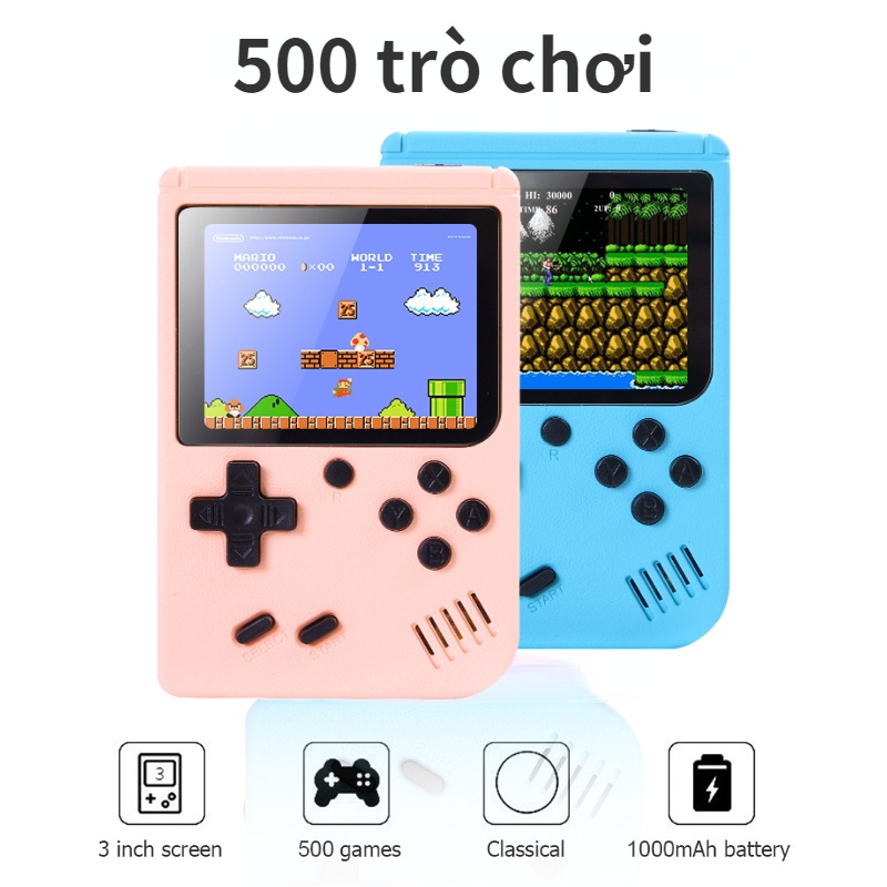 Máy chơi game cầm tay 2.4 inch tích hợp 500 trò chơi nhiều màu tùy chọn quà sinh nhật