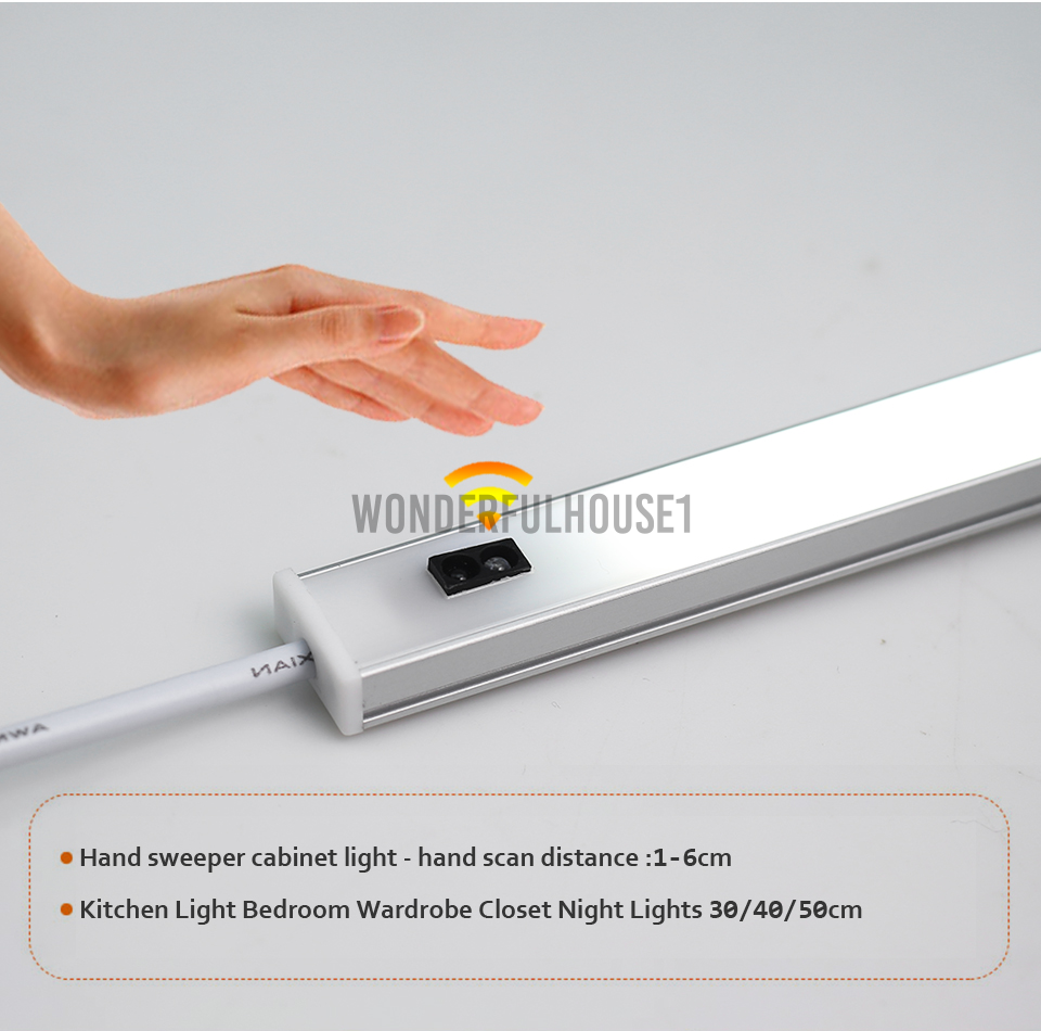 Đèn Led Cảm Biến Hồng Ngoại Không Dây Gắn Tủ Bếp