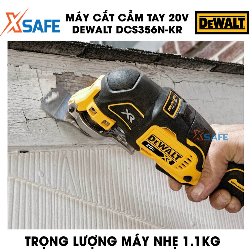 Máy cắt cầm tay 20V DEWALT kèm bộ phụ kiện lưỡi cắt Máy cắt cầm tay DeWalt trang bị đèn LED làm việc, ba cấp tốc độ