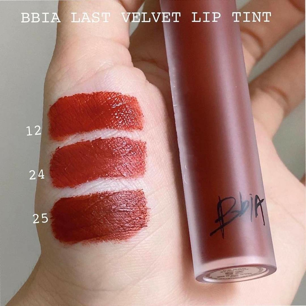 Son kem lì Bbia Last Velvet Lip Tint (đầy đủ 38 mã màu)