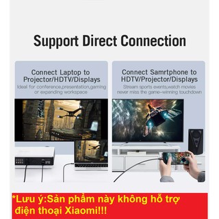 [Type-C to HDMI] Cáp chuyển đổi cổng type-C ra HDMI Vention CGUBG / CGVBG