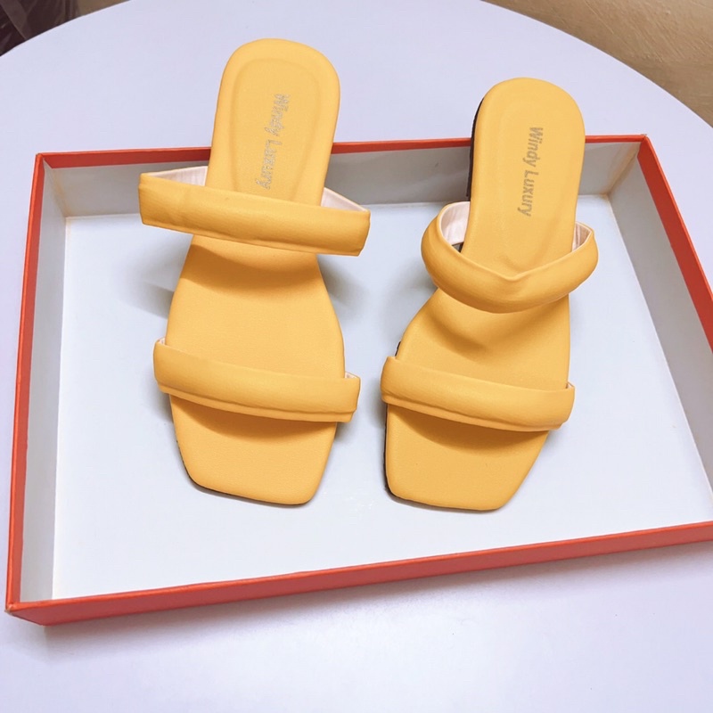 Dép lê nữ hè 2 quai phồng nhiều màu sắc trẻ trung nổi hot trend