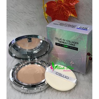 Phấn phủ Cellio Ex Collagen Twoway Cake SPF30