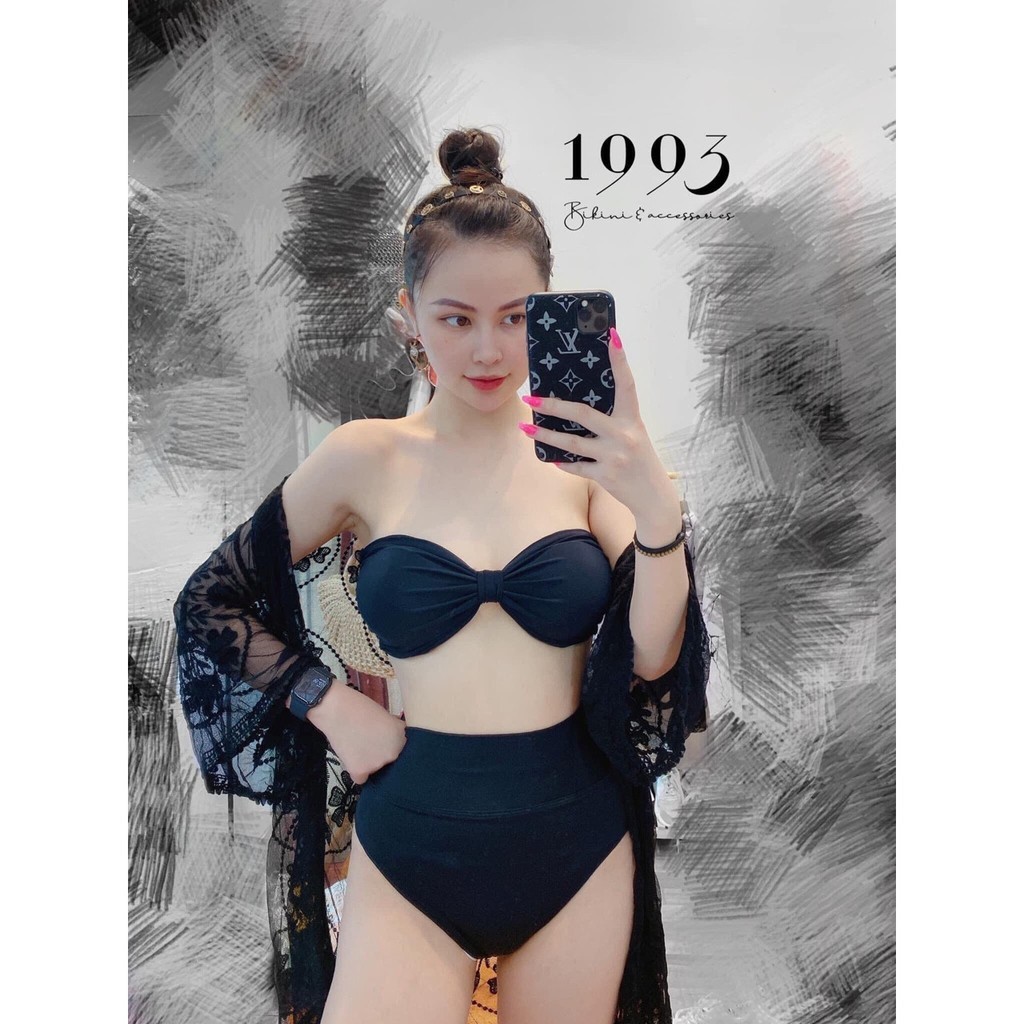 Bikini, bộ bơi hai mảnh áo cúp ngực, quần cạp cao, không kèm áo khoác siêu sang - Eva Shop