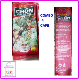 Combo 4 gói cà phê chồn buôn mê thuộc gói 500g - màu đỏ