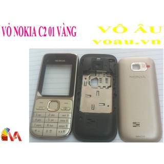 VỎ NOKIA C2 01 MÀU VÀNG ZIN