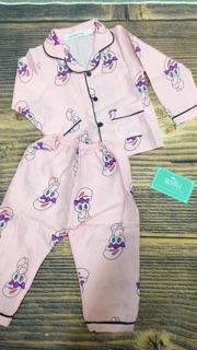 Bộ pijama chất thô lụa dài tay