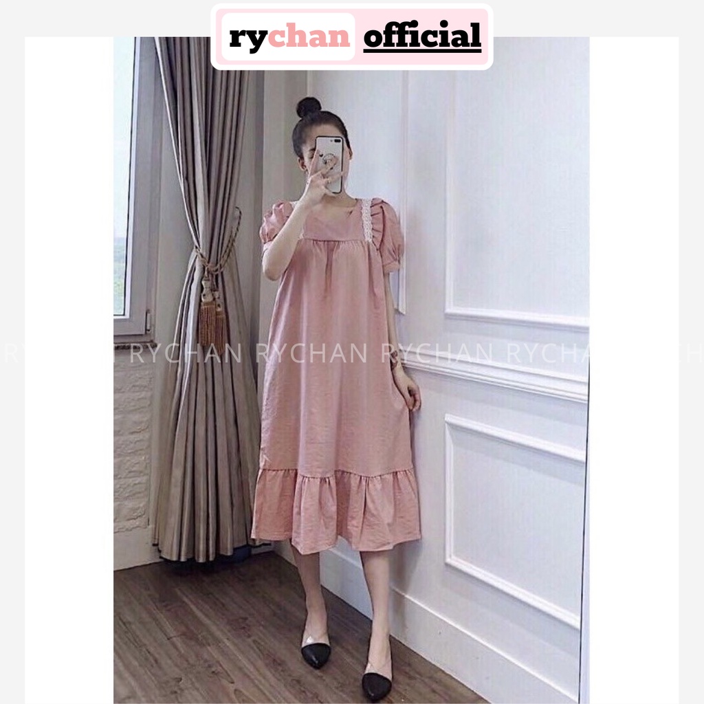 Đầm Suông Đuôi Cá Phối Viền 4 Màu - DS019
