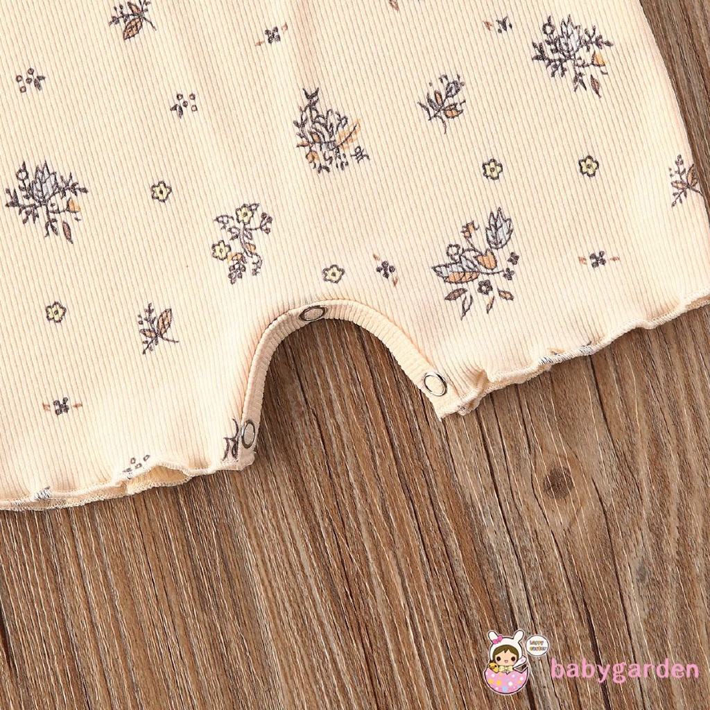 Bộ Áo Liền Quần In Hoa Cho Bé Gái Từ 0-18 Tháng Tuổi