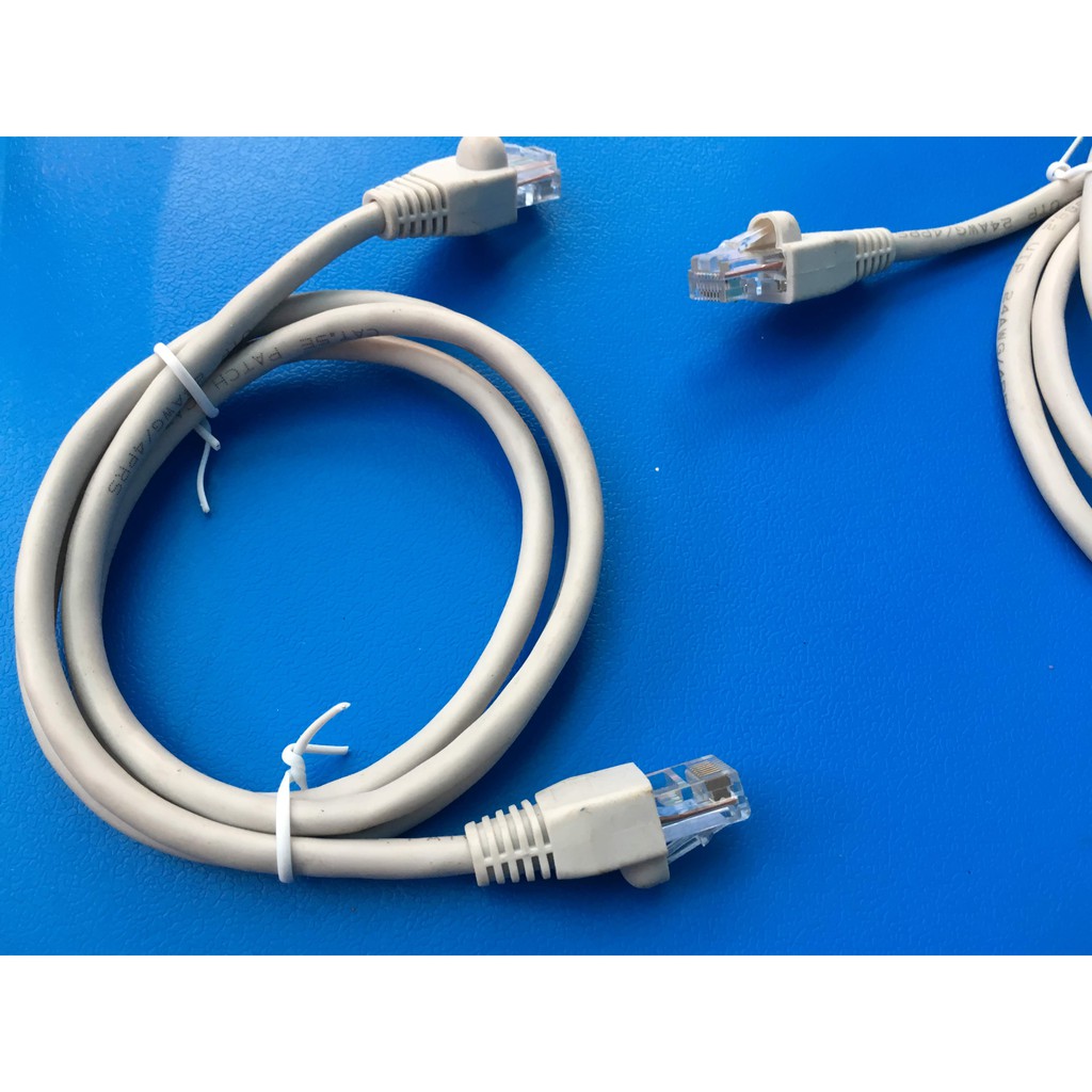 Cáp mang cat5e dài 1m đúc sẵn, màu xám