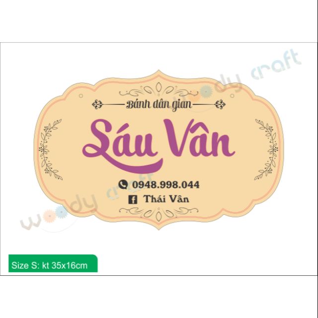 BẢNG GỖ TÊN SHOP