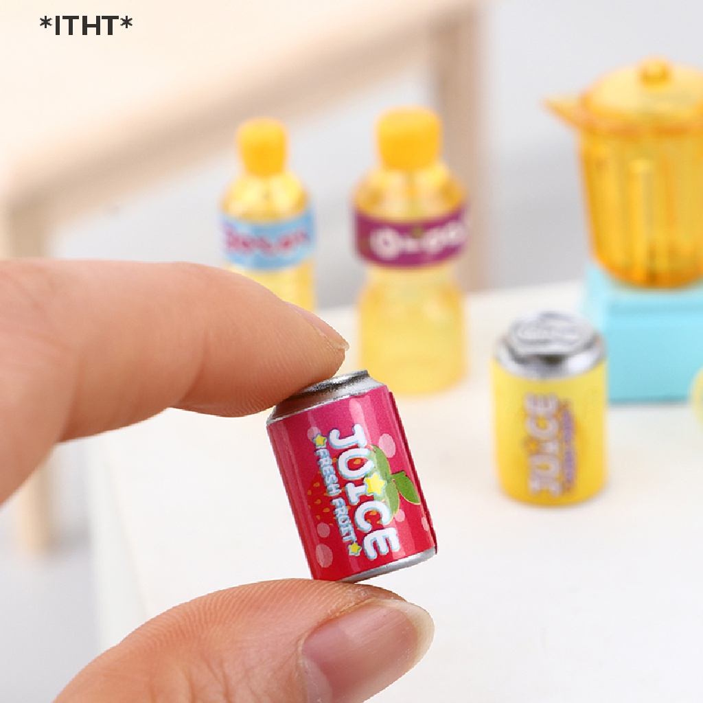 1 Bộ Chai Nước Ép Trái Cây Trang Trí Nhà Búp Bê 1: 12