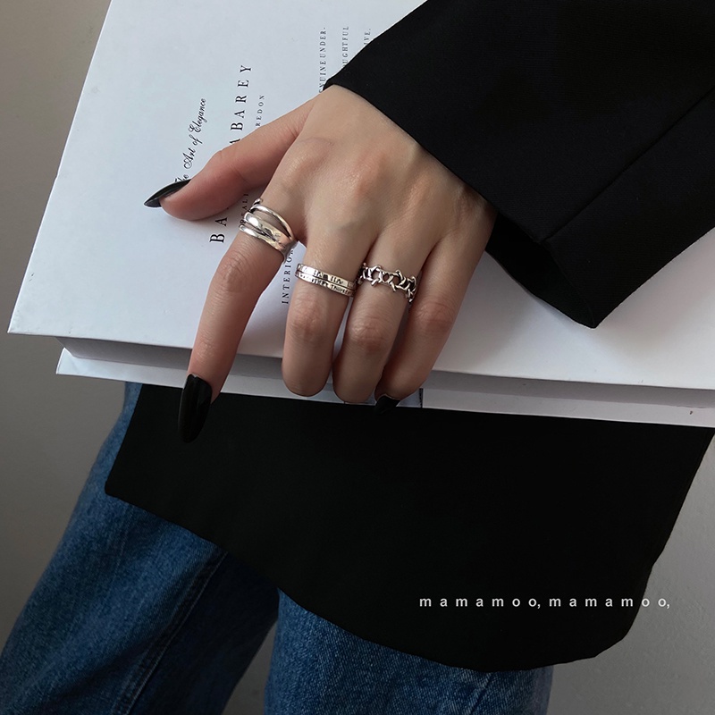 Set nhẫn đeo tay ba món phong cách cổ điển thời trang 19a1027