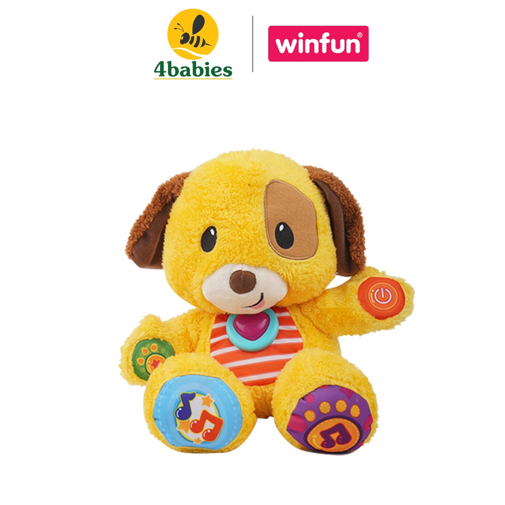 Chú chó Puppy biết hát Winfun 0669 - Đồ chơi thú bông đáng yêu có nhạc, kích thích phát triển giác quan cho bé