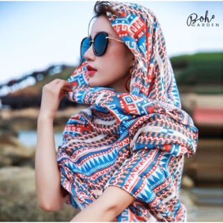 Khăn choàng thổ cẩm vintage Aztec