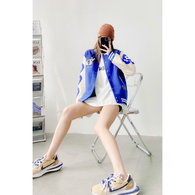 ÁO KHOÁC BOMBER NỮ HỌA TIẾT NHỮNG BÔNG HOA NHỎ XINH LUNG LINH