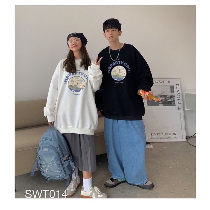 Áo sweater nam nữ VN CLO in chữ hbpertyoupu - SWT014