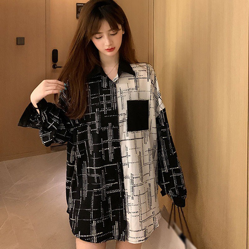 Áo sơ mi dài tay phong cách Hàn Quốc thanh lịch dành cho nữ