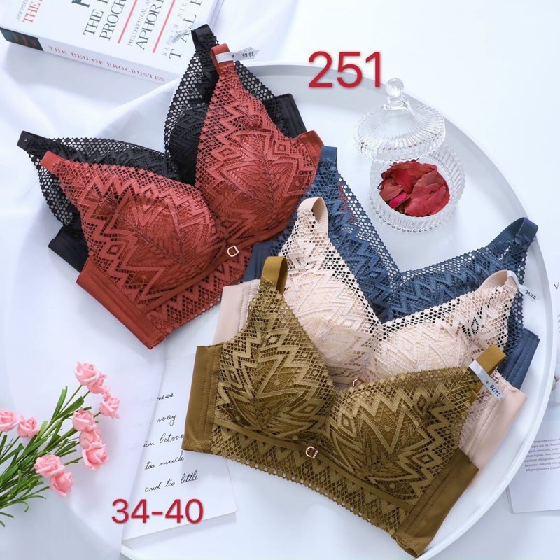 Áo lót ren không gọng cúp ngực thoải mái tự nhiên cao cấp mới toanh luôn ạ