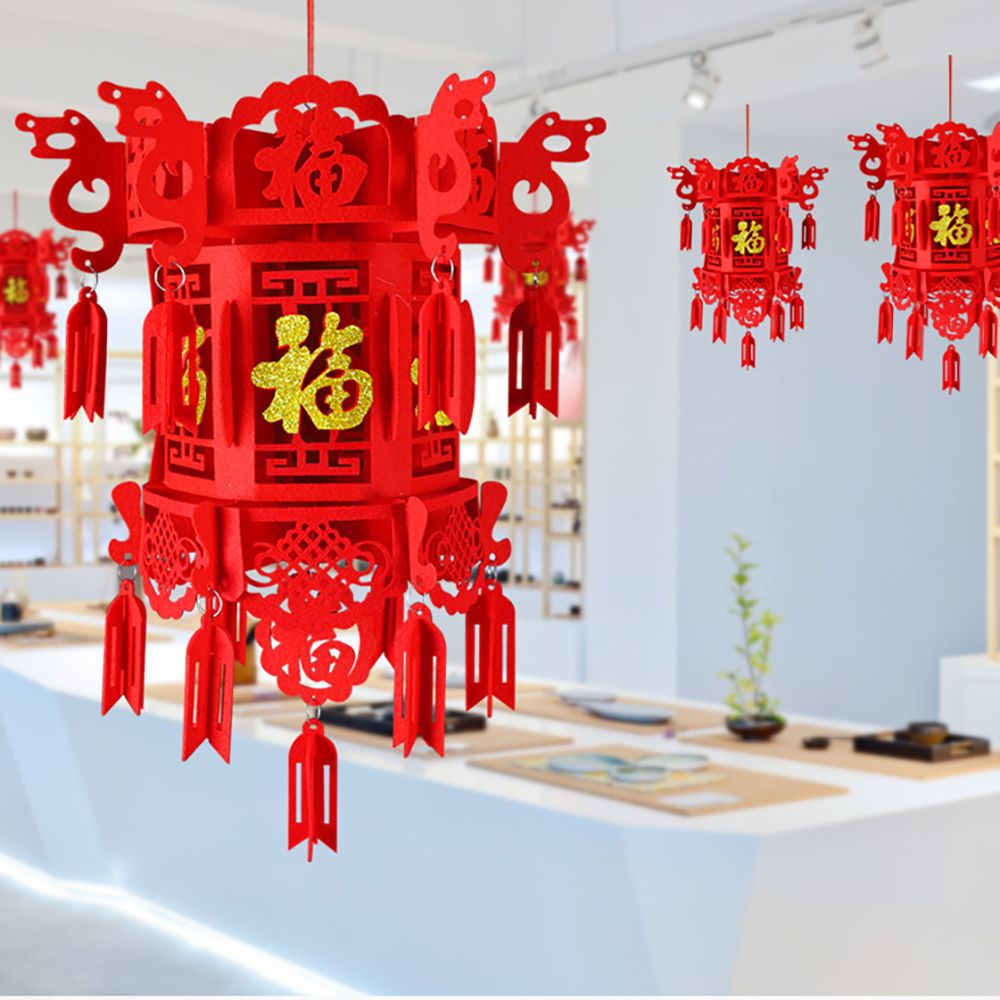 Lồng đèn treo bằng vải không dệt kiểu Trung Hoa cho trang trí lễ hội DIY