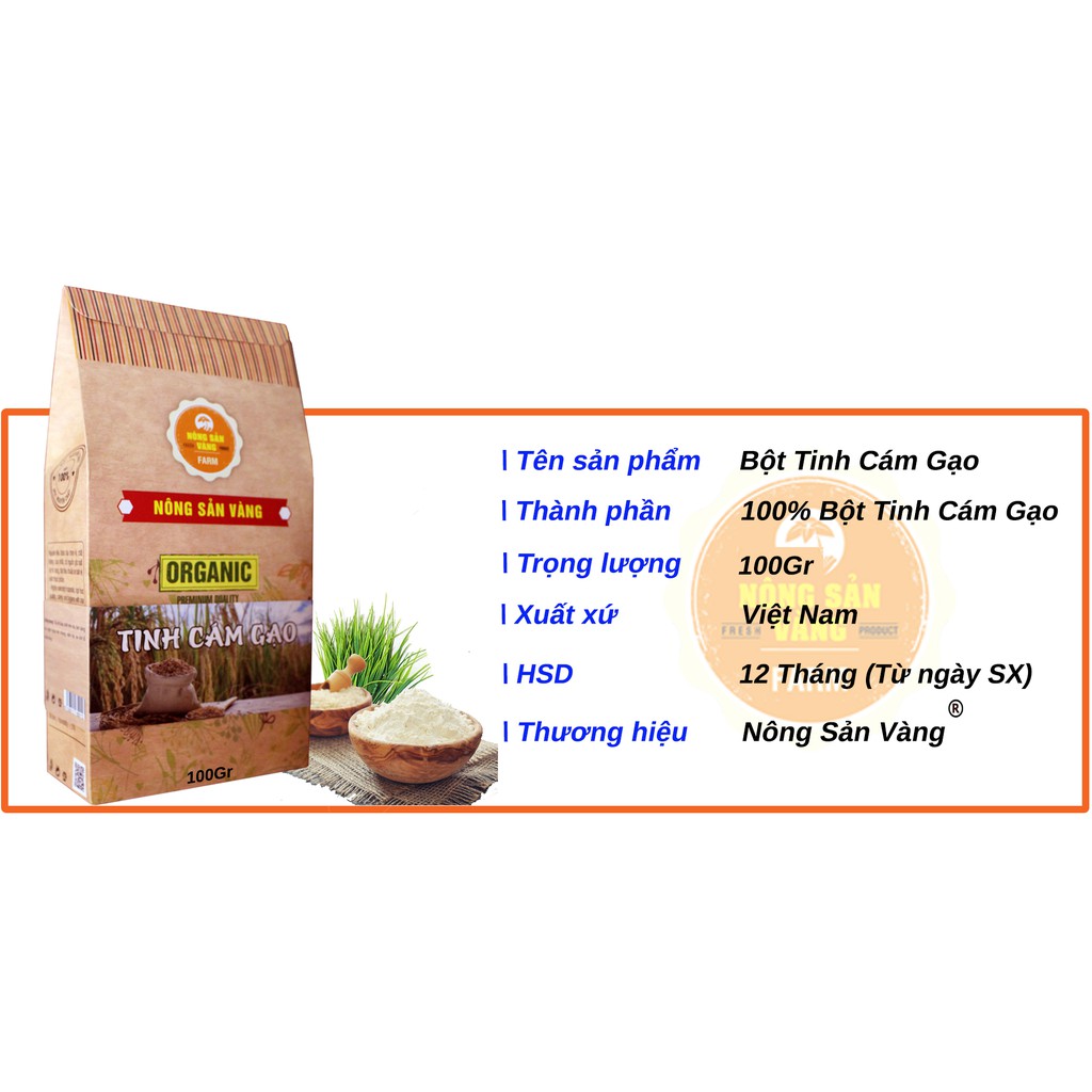 Tinh Cám Gạo Nguyên Chất 100gr - Nông Sản Vàng | BigBuy360 - bigbuy360.vn