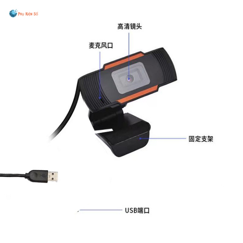 Webcam máy tính laptop livestream có Mic Full HD PC Gaming 720P High Solution | BigBuy360 - bigbuy360.vn