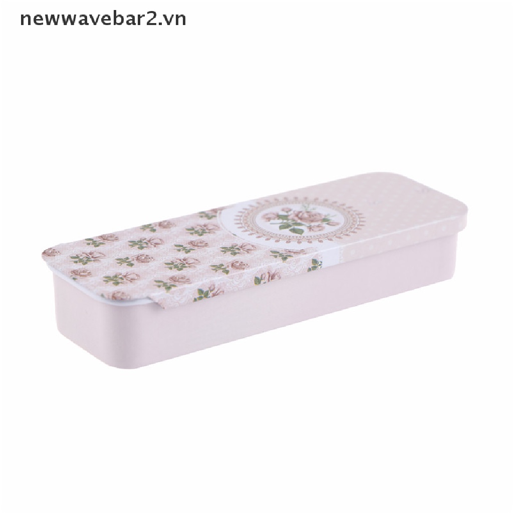 [newwavebar] Hộp Sắt Hình Chữ Nhật Có Nắp Trượt Đựng Thuốc Cưới