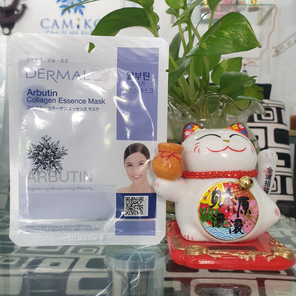 Combo 10 Mặt Nạ Dưỡng Sáng Da  Dermal Arbutin Collagen Essence Mask 23g