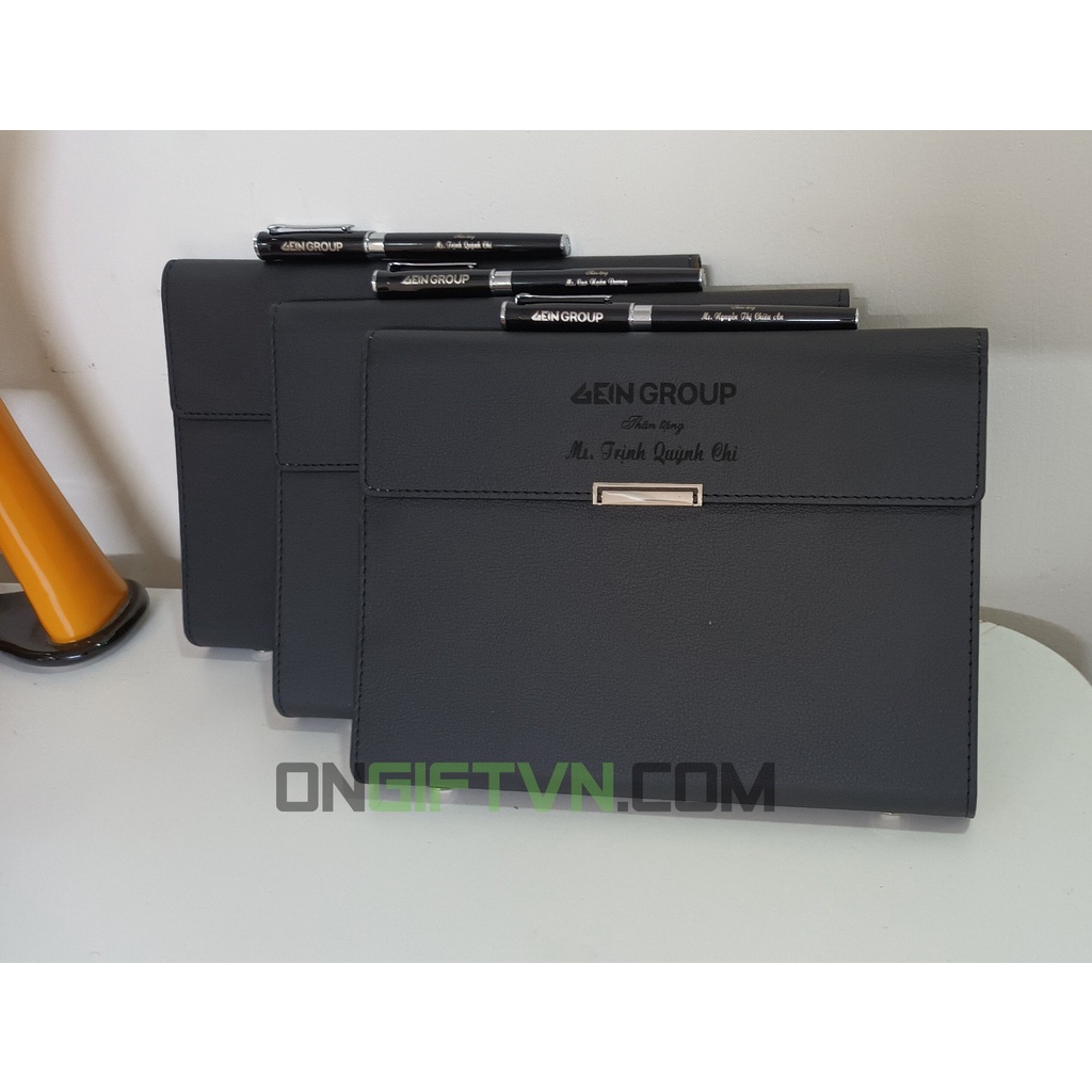 Combo Sổ tay bìa da a5 + bút ký cao cấp. Khắc tên riêng miễn phí theo yêu cầu. Bộ combo quà tặng sang trọng độc đáo