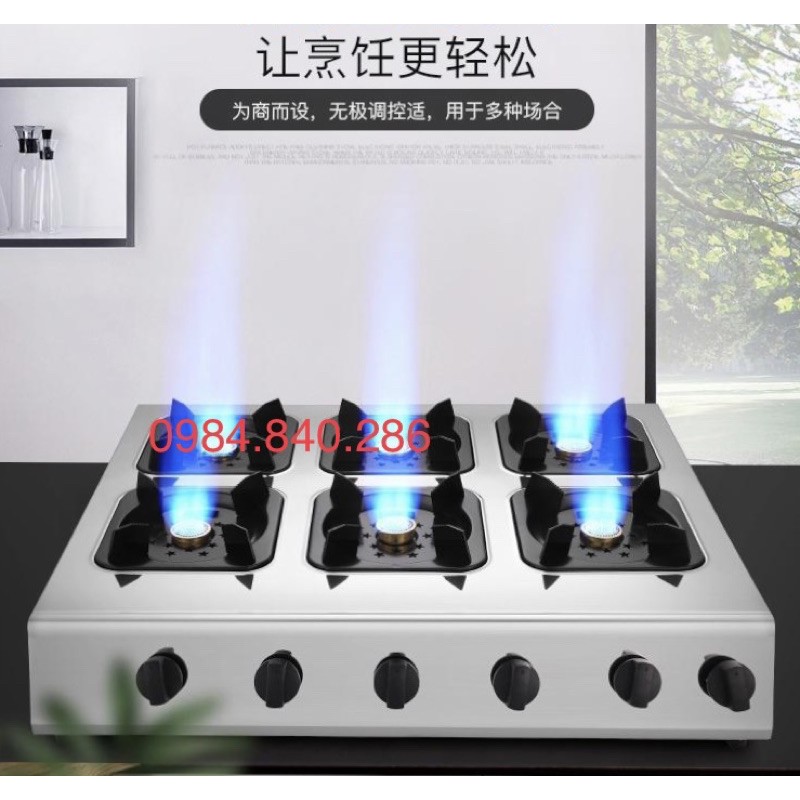 Bếp gas bán công nghiệp khè 3-4-6-8 lò