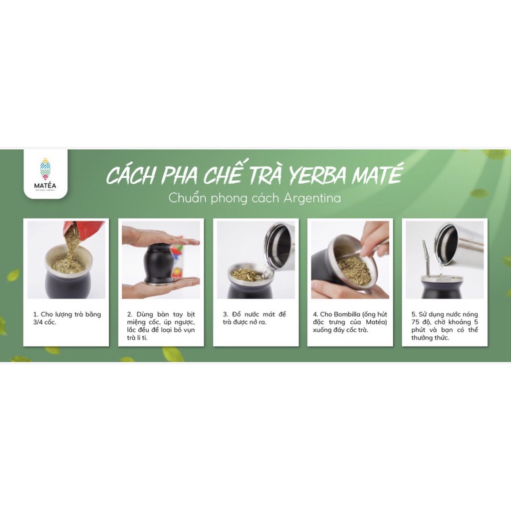 Cốc Trà Yerba Mate/Bombilla Truyền Thống chuẩn Argentina. Dùng pha uống trà xưa người dân Argentina