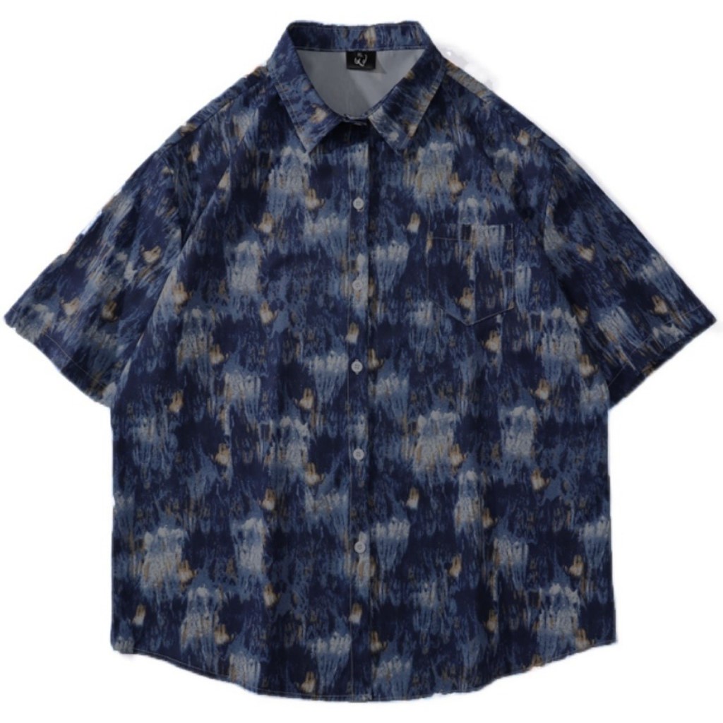 Áo sơ mi vintage from rộng unisex nam nữ , sơ mi nam nữ vải voan lụa mịn mát free size 40kg - 70kg