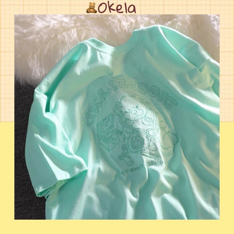 (Ảnh thật) Áo phông nữ hình thêu con gấu cao cấp style Ulzzang Hàn Quốc