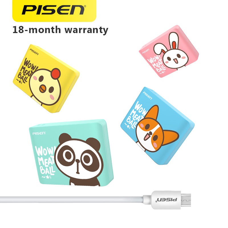 Sạc dự phòng Pisen Meatball II 10000mAh  - Hàng Chính Hãng