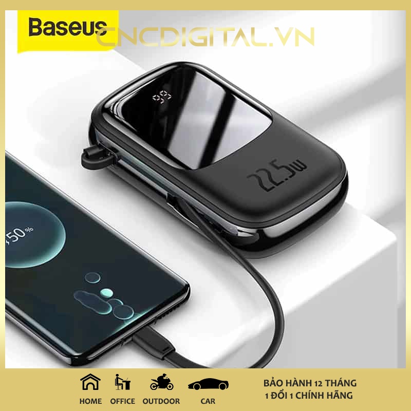 Pin sạc dự phòng sạc nhanh Baseus Qpow Digital Display 20000mAh (22.5W/ 5A , USB+Type C Port, QC/ PD Quick Charging)