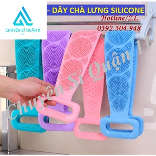 Dây chà lưng silicon tẩy tế bào chết, dây tắm chà lưng 2 mặt silicon