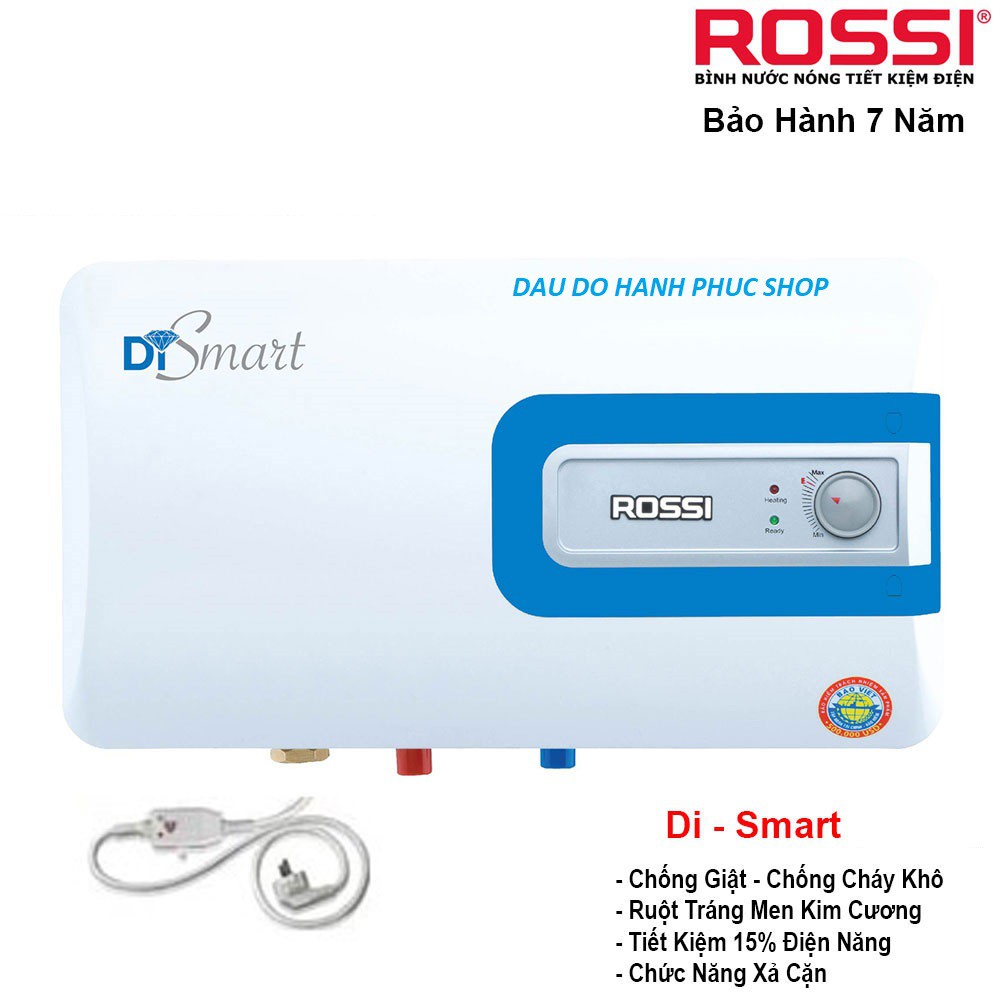 [ BH chính hãng ]Bình nước nóng Rossi DI-SMART 20L