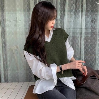 Áo gile Len trơn Ulzzang