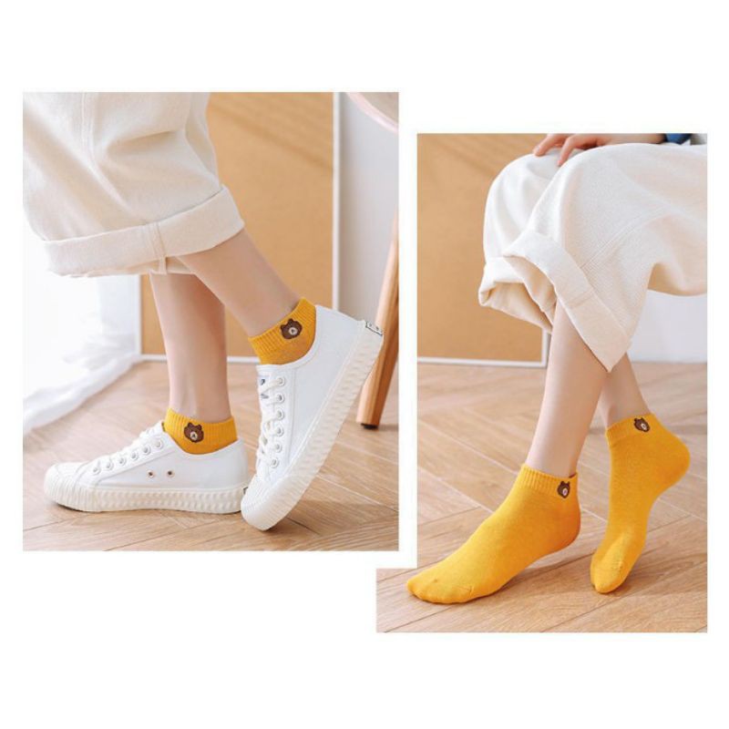 [ Combo 2 đôi ] Tất Vớ Gấu Xinh Brown Dễ Thương Siêu Hot | BigBuy360 - bigbuy360.vn
