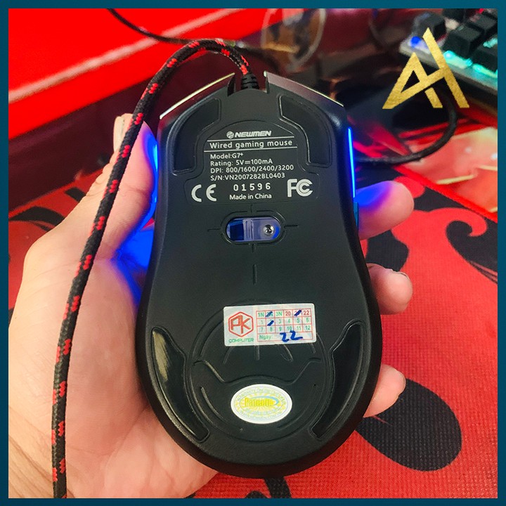 Chuột Máy Vi Tính Laptop Mouse Chơi Game NEWMEN G7 PLUS Đèn LED  - Chuột Gaming Có Dây Chuyên Game