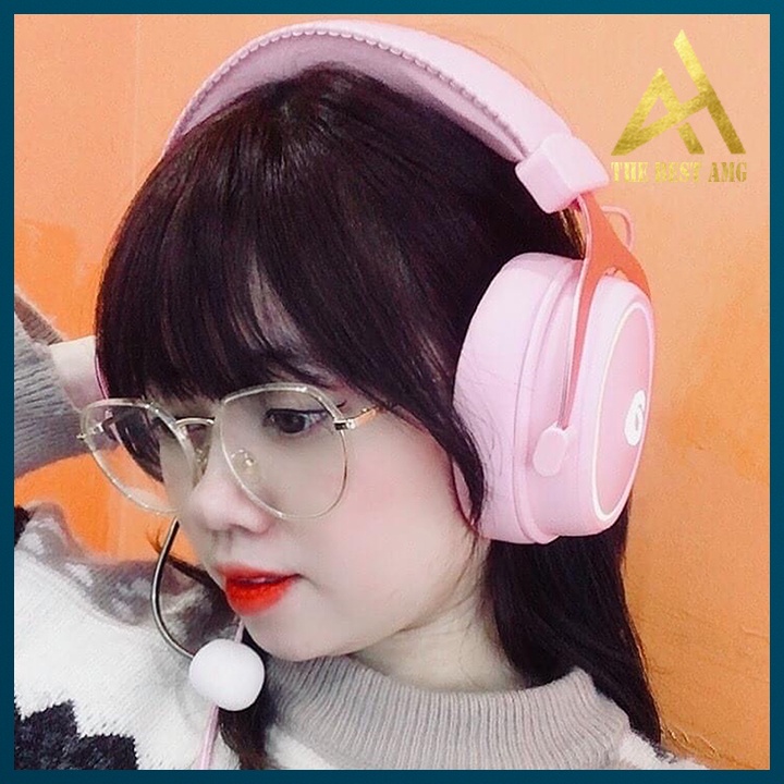 Tai Nghe Headphone Gaming Đèn LED 7 Màu RGB Có Mic DAREU EH925S Queen Pink Tai Nghe Nhạc Máy Vi Tính PC Laptop Có Dây