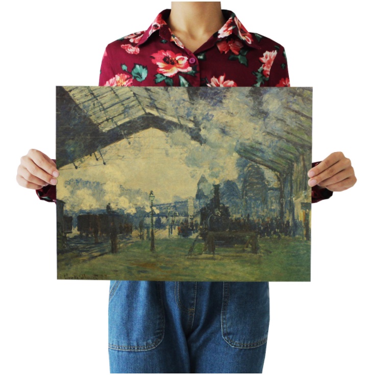 Tranh treo tường trang trí nội thất quán cà phê phong cách vintage