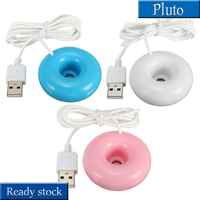 Máy phun sương tạo ẩm không khí hình bánh donut cổng sạc USB