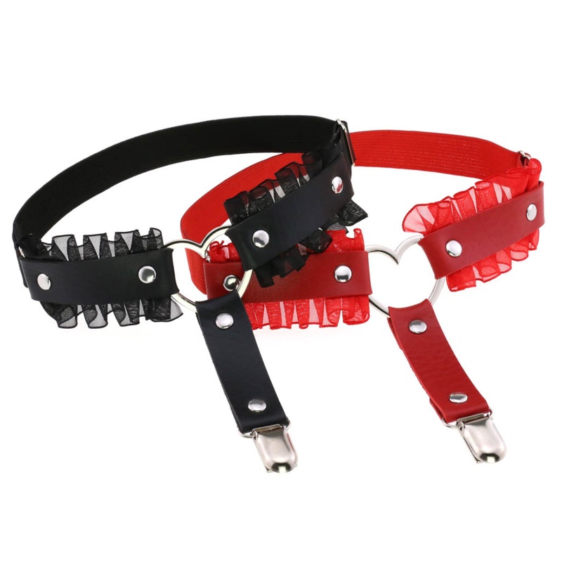 Đai Nịt Bít Tất Bằng Da PU Phong Cách Gothic Punk Gợi Cảm Cho Nữ