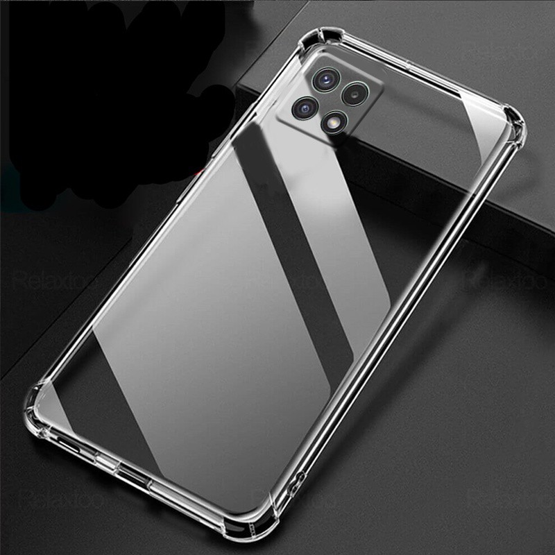 Ốp iện thoại silicon mềm trong suốt chống sốc dành cho Samsung Galaxy S21 FE S22 Plus + Ultra A22 M32 A32 M22 A52s A52 A12 M12 LTE 4g 5g