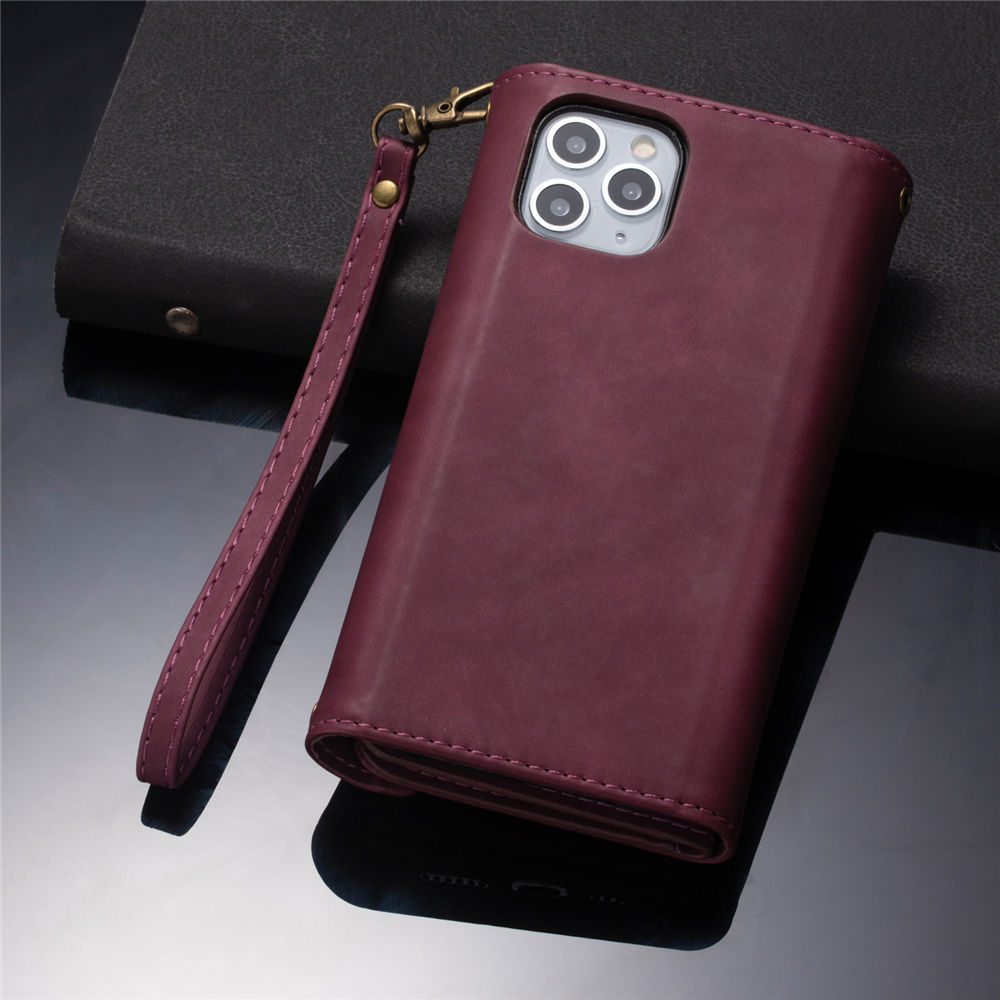 Samsung A12 A21S Note 20 Ultra 8 9 10 Plus Luxury Leather Wallet Case Shoulder Bag Strap Lanyard Card Slot Stand Flip Magnetic Cover