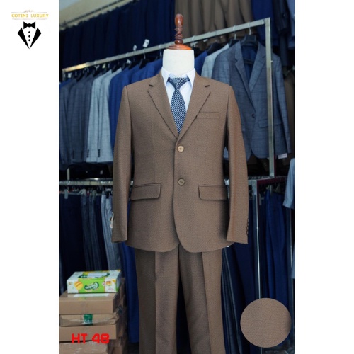 Bộ Comple Veston Trung Niên - Trung Tuổi Cao Cấp [ Tặng Kèm Cà Vạt ]
